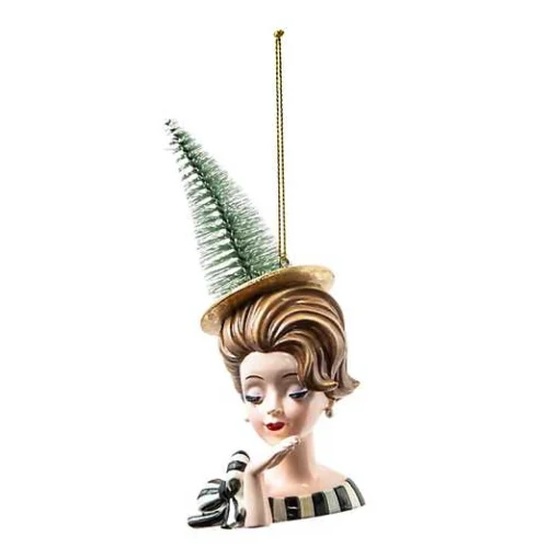 Granny Kitsch Lady Portrait Ornament