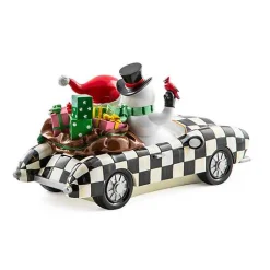 Granny Kitsch Special Delivery Black Santa In Car