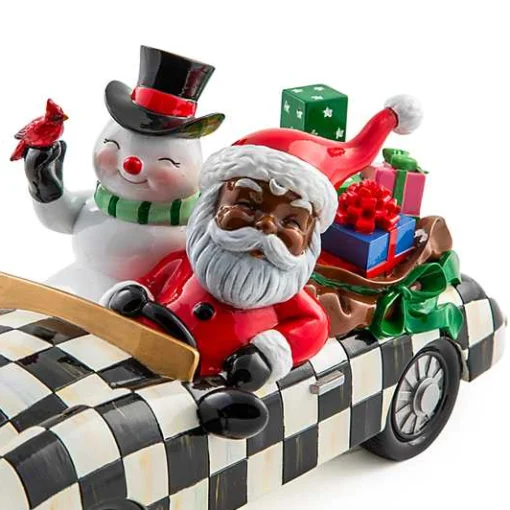 Granny Kitsch Special Delivery Black Santa In Car