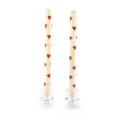 Heart Dinner Candles, Set of 2