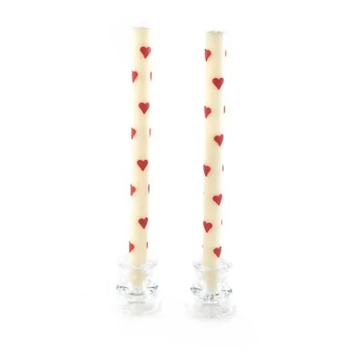 Heart Dinner Candles, Set of 2