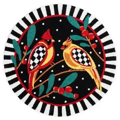 Holiday Cardinal 3' Round Rug