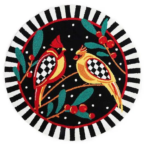 Holiday Cardinal 3' Round Rug