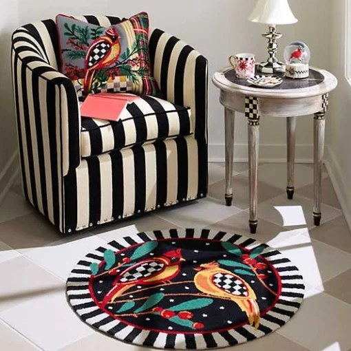 Holiday Cardinal 3' Round Rug