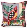 Holiday Cardinal Beaded Throw Pillow