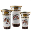 Holiday Cardinal Metal Flower Buckets, Set of 3