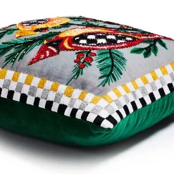 Holiday Cardinals 14 x 16 Beaded Pillow