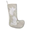 Holiday Swan Velvet Stocking
