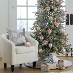 Holiday Swans Velvet Tree Skirt