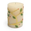 Holly 4 Pillar Candle