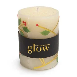 Holly 4 Pillar Candle