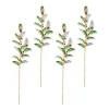 Holly Beaded Spray Stem, Set of 4
