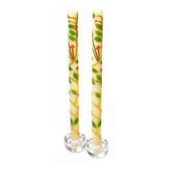 Holly Dinner Candles, Set of 2
