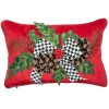 Holly Holiday Lumbar Pillow