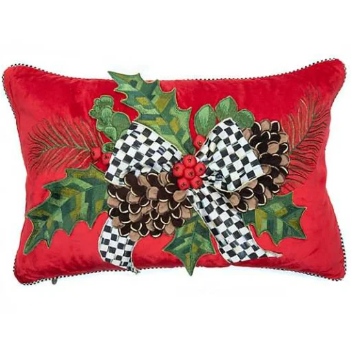 Holly Holiday Lumbar Pillow