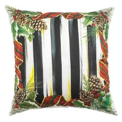 Holly Stripe Throw Pillow