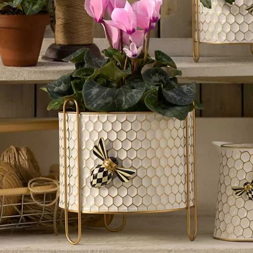 Honeycomb Large Tin Planter