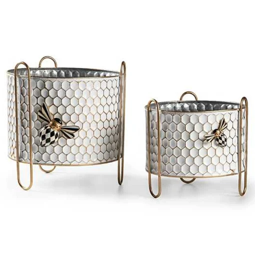 Honeycomb Large Tin Planter