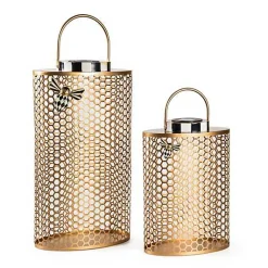 Honeycomb Large Tin Solar Lantern