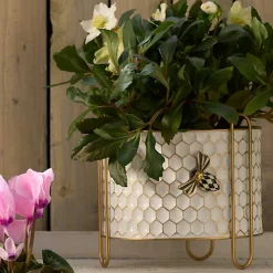 Honeycomb Small Tin Planter