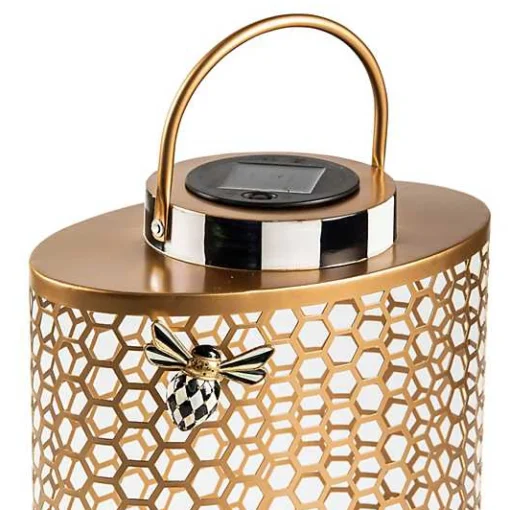 Honeycomb Small Tin Solar Lantern