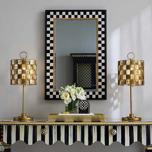 Hopscotch Check Large Rectangle Wall Mirror
