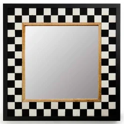 Hopscotch Check Square Wall Mirror