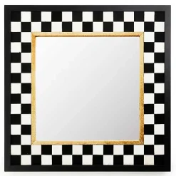 Hopscotch Check Square Wall Mirror