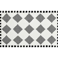 Houndstooth Check Diamond 2'3 x 3'9 Rug