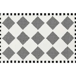 Houndstooth Check Diamond 3' x 5' Rug