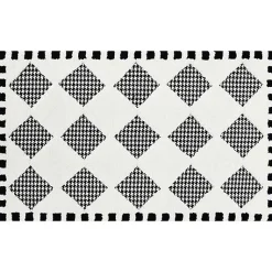 Houndstooth Check Diamond 2'3 x 3'9 Rug