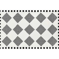 Houndstooth Check Diamond 3' x 5' Rug