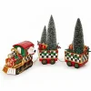 Illuminated Bottle Brush Train Arrangement