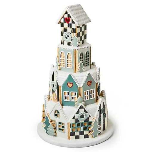 Illuminated Farmhouse Gingerbread Village