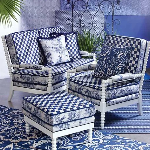Indigo Villa Outdoor Ottoman