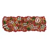 Jolly Ornaments Beaded Table Runner