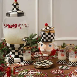 Jolly Ornaments Beaded Table Runner