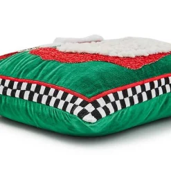 Joyful Black Santa Throw Pillow