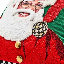 Joyful Black Santa Throw Pillow
