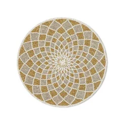 Kaleidoscope Gold  Silver Beaded Placemat