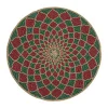 Kaleidoscope Red  Green Beaded Placemat