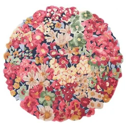 Laura's Flowers 6' Round Rug