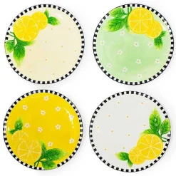 Lemon Dessert Plates, Set of 4