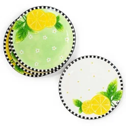 Lemon Dessert Plates, Set of 4