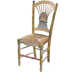 Light Flower Basket Side Chair