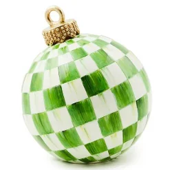 Light Green Check Tabletop Ornament