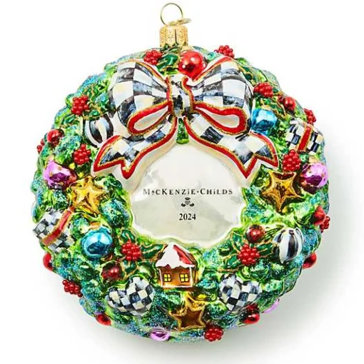 2024 MacKenzie-Childs Wreath Glass Ornament