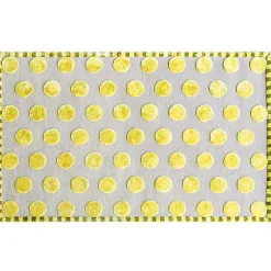 Macro Dot Chartreuse Rug - 5' x 8'