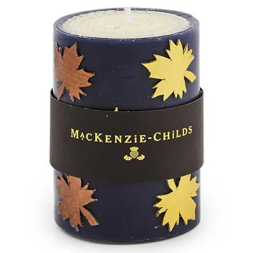 Maple Leaf Navy 4 Pillar Candle
