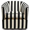 Marquee Black Stripe Chenille Swivel Chair